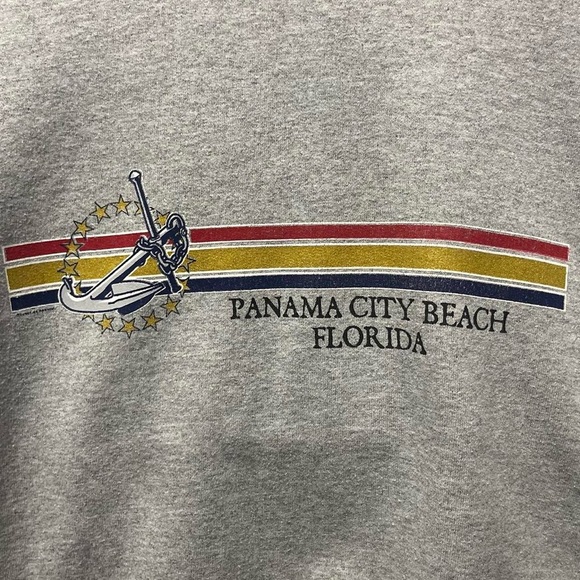 Panama city Beach Florida front graphic long sleeve vintage 90s Y2K sweatshirt - Picture 2 of 4